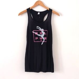 NWOT GK Gymnastics Girl Power Flowy Loose Dance Yoga Tank Top Small